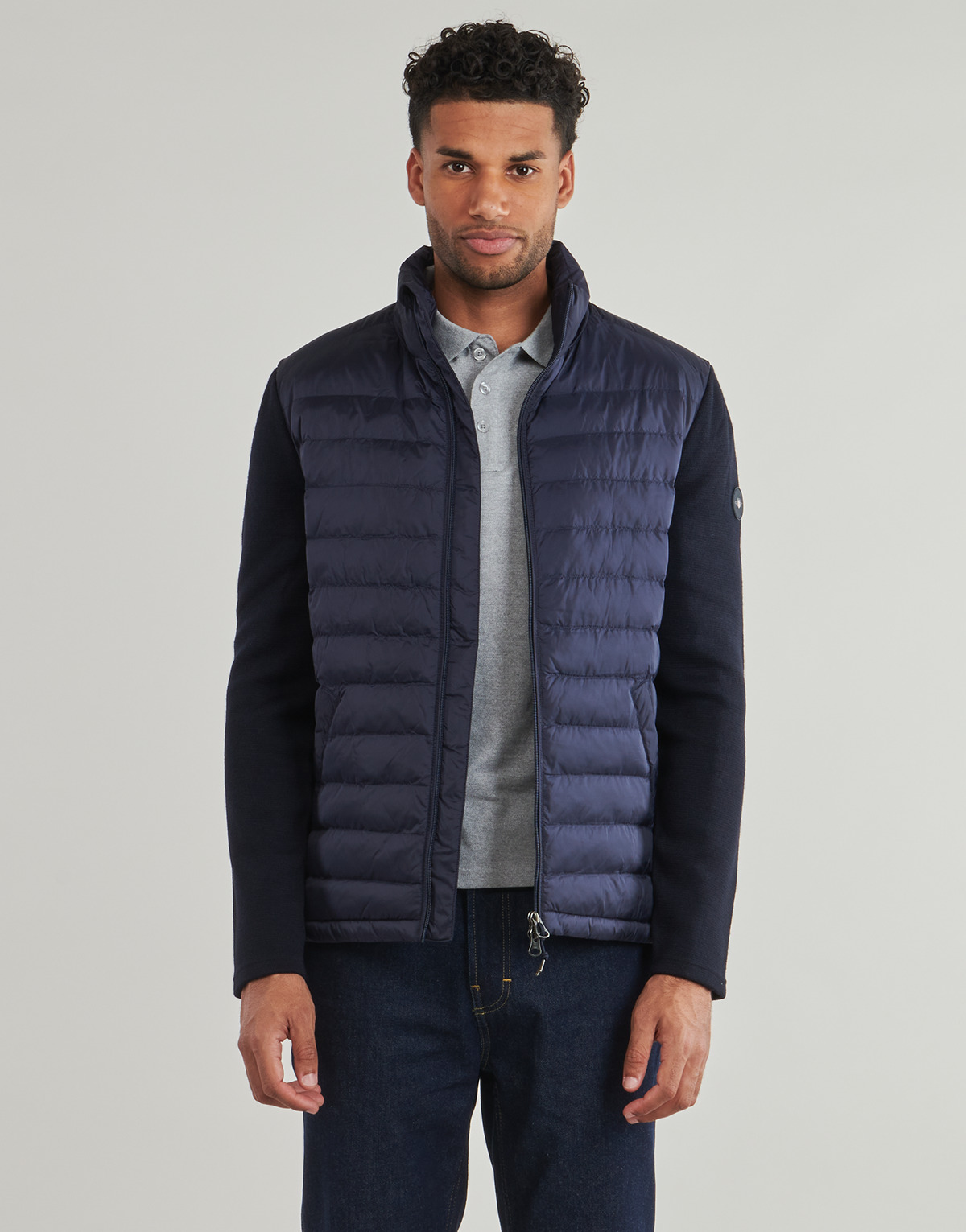 Gant - MIXED MEDIA JACKET - Marine