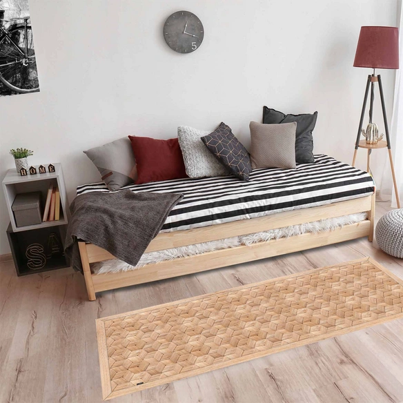 Vinyl Teppich »Nio«, BxL:180 cm x 68 cm, braun