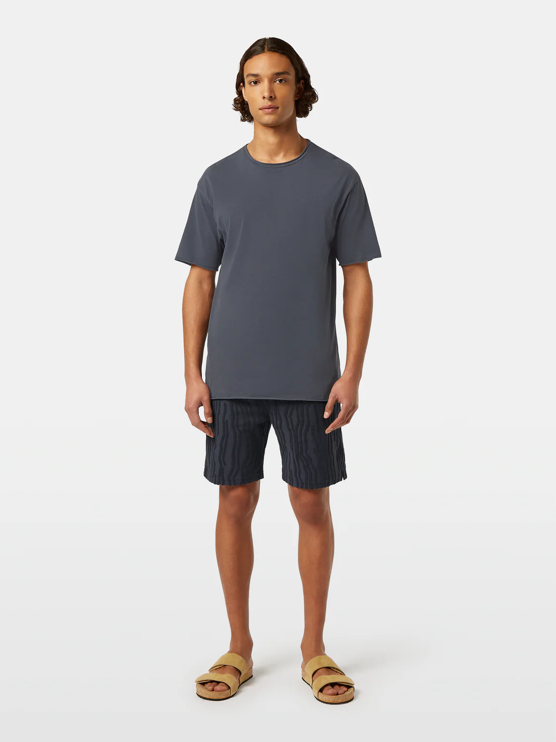 Cotton Terrycloth Jacquard Shorts