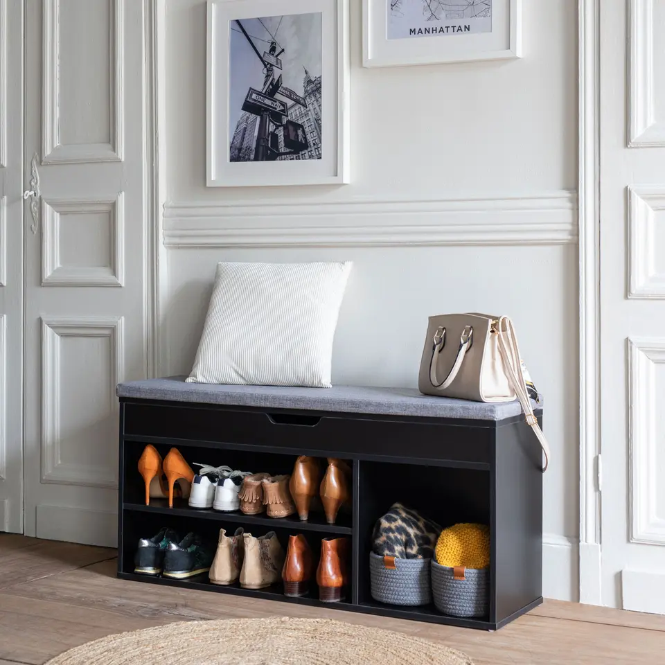 Happy Garden Schoenenkast ALAN - Zwart - MDF
