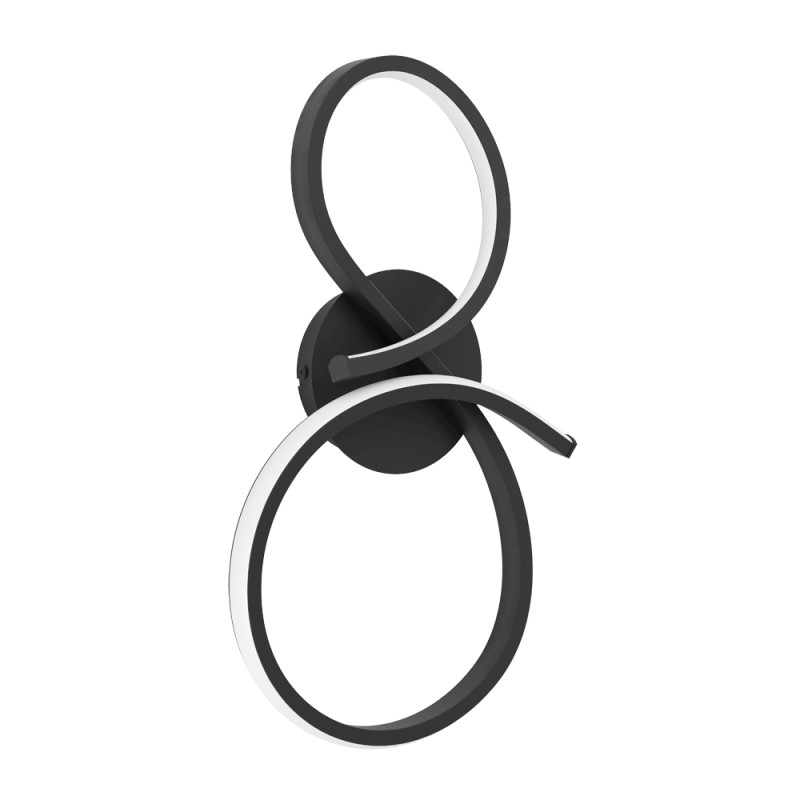 Applique LED Serpins noire 11,4 W EGLO