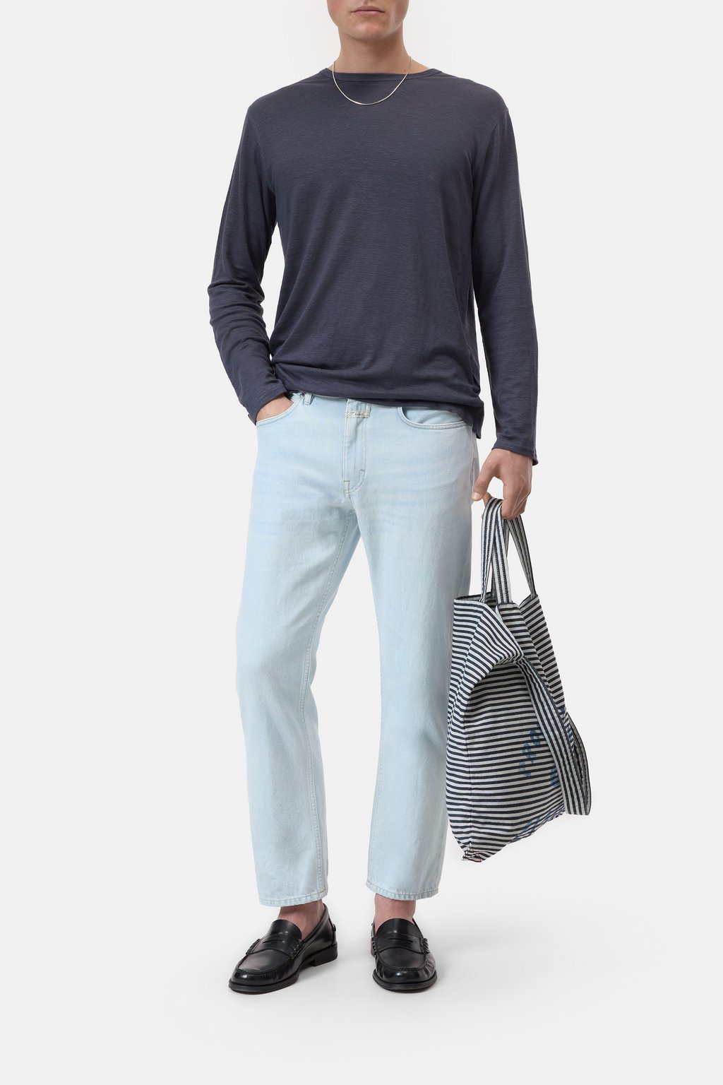 Langarmshirt aus Leinen-Mix