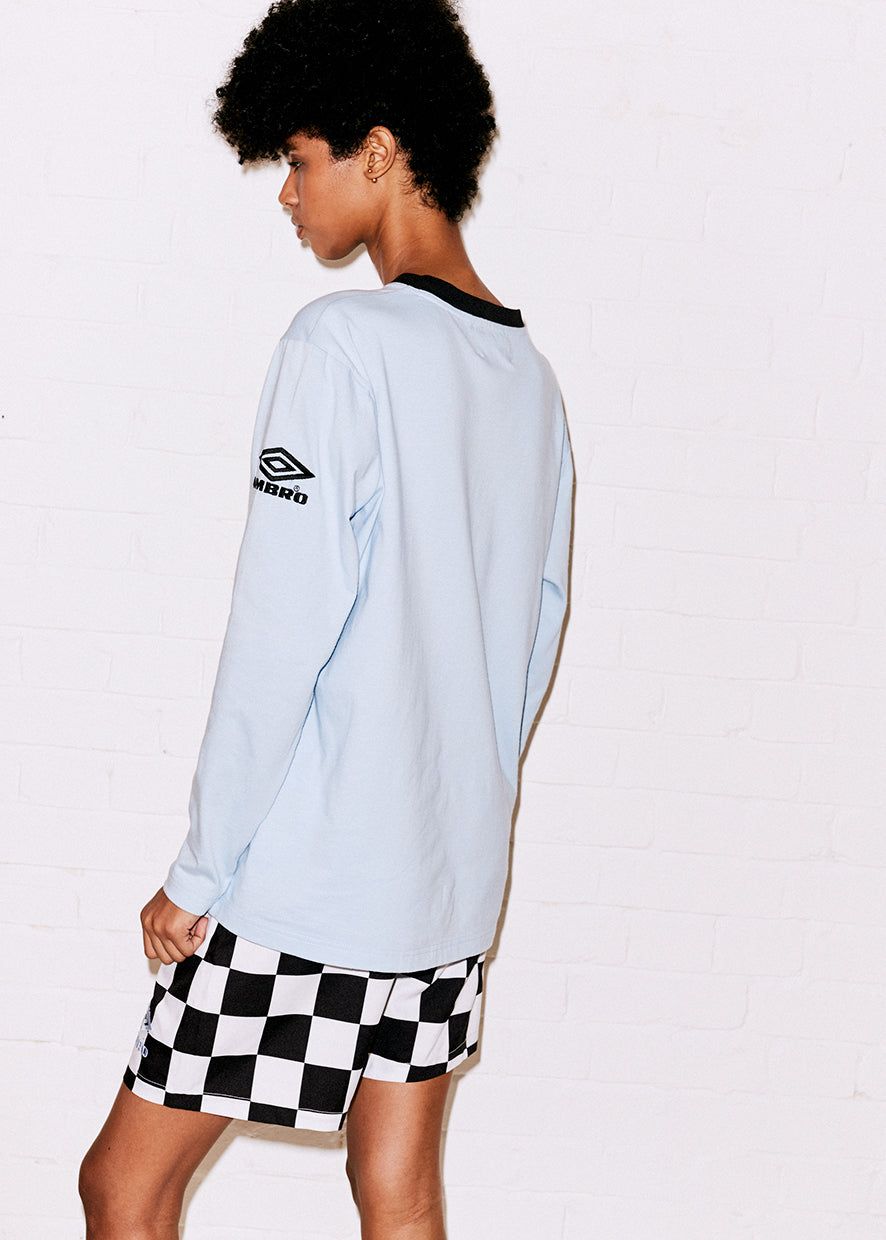 House of Holland HOH x Umbro Blue Long Sleeve Tee