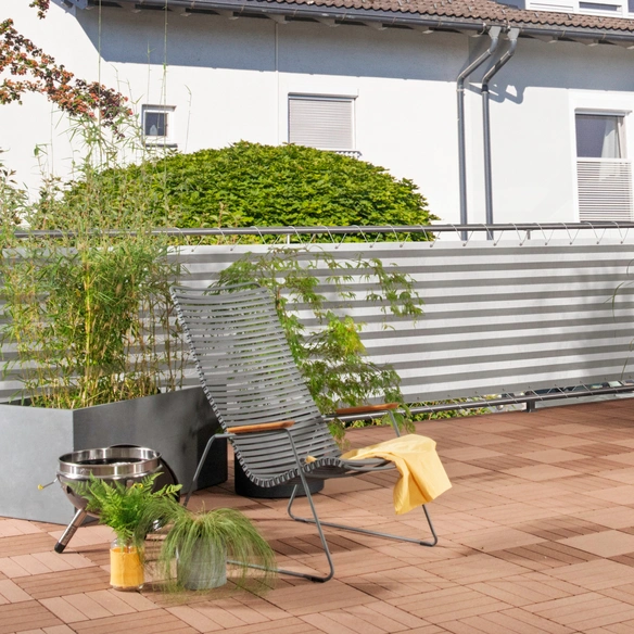 Balkonsichtschutz »Ibiza«, 0,9x5m, grau/weiss