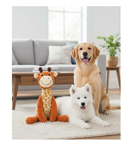 Jeu sonore pour chien Garfa la Girafe en peluche