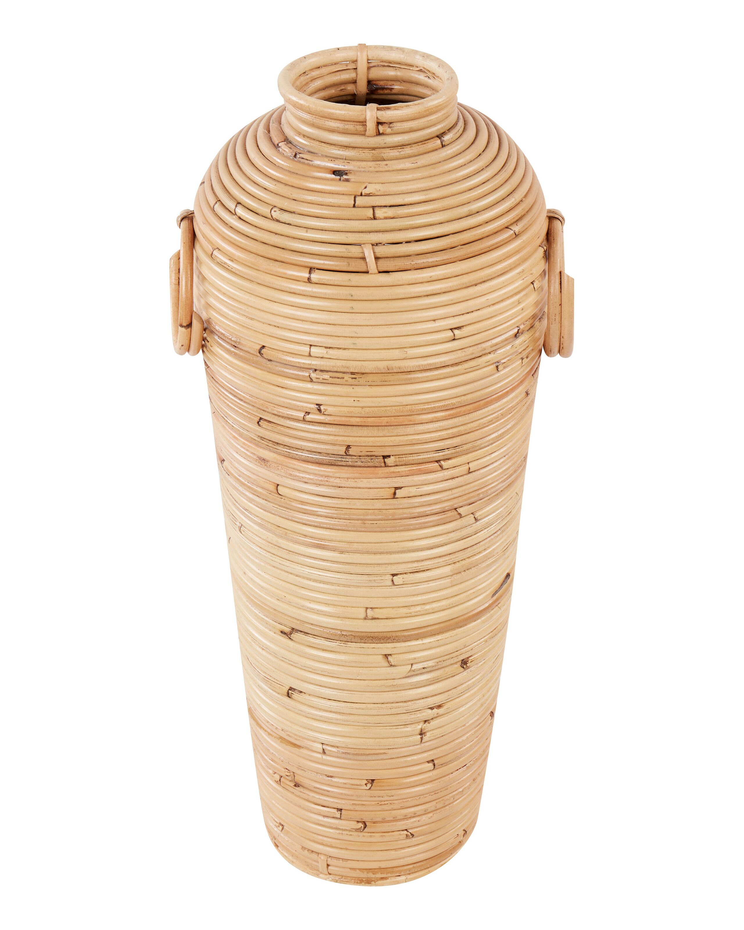 Wazon dekoracyjny rattanowy styl naturalny 50 cm