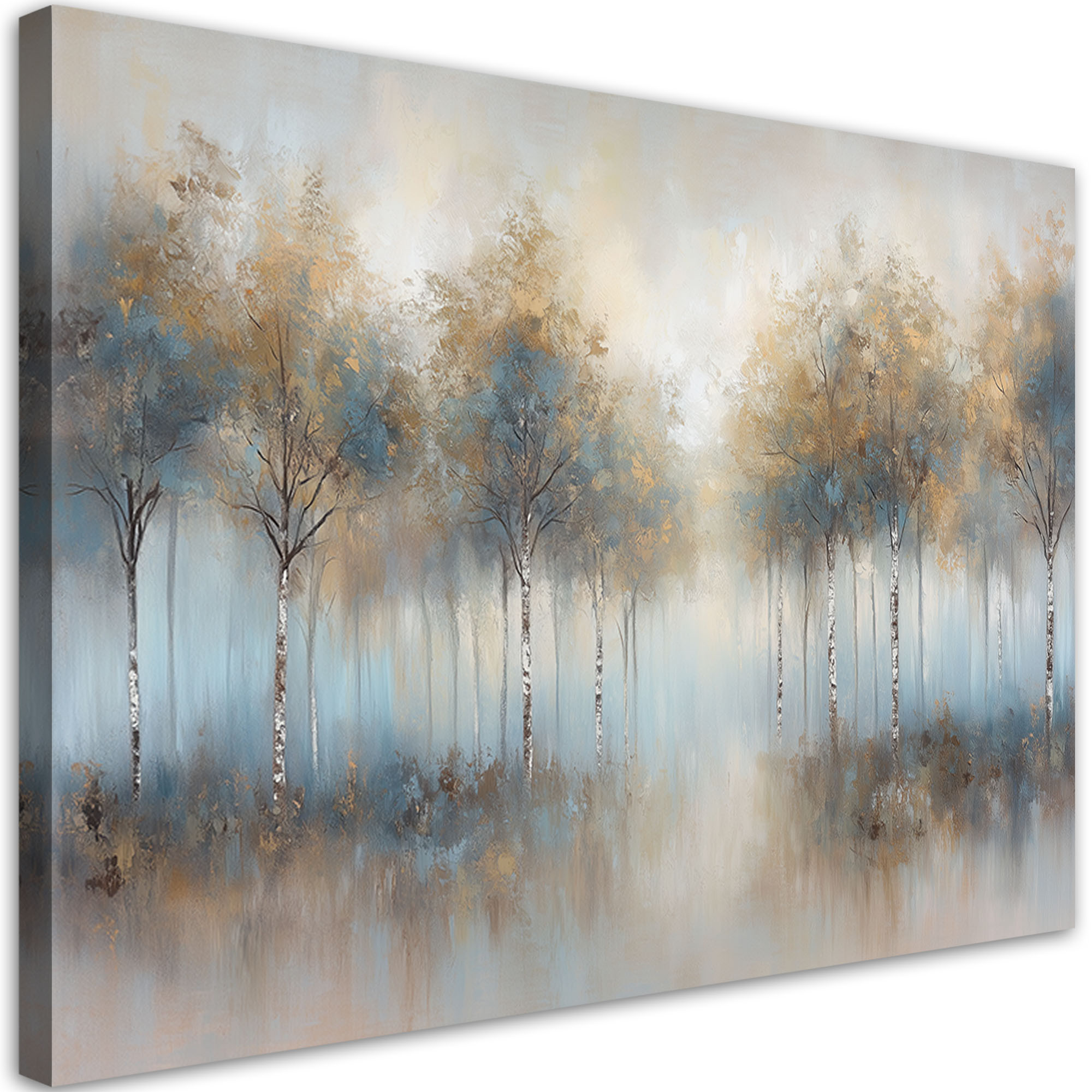 Feeby Obraz do salonu sypialni, Drzewa Las we mgle pejzaż 60x40