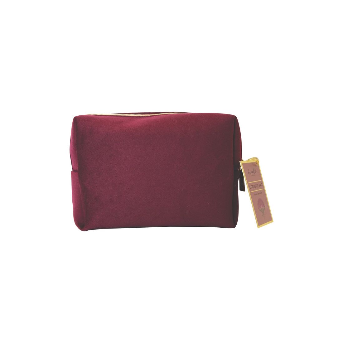 Danielle Creations Large Burgundy Floral Cosmetic Bag