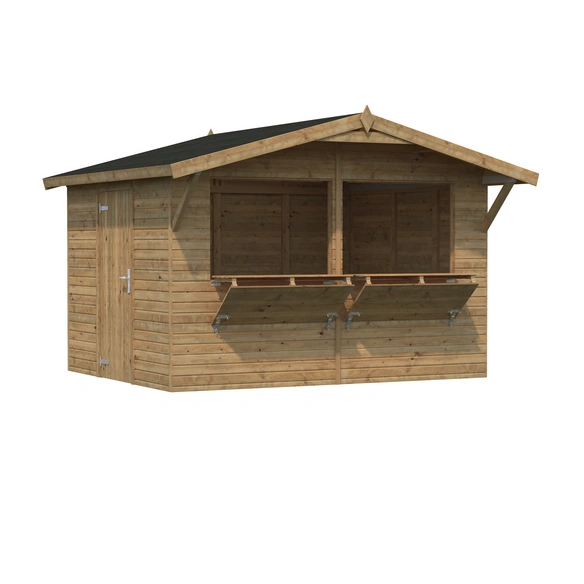 Verkaufsstand »Stella«, Holz, BxHxT: 361 x 239 x 259 cm (Außenmaße inkl. Dachüberstand)