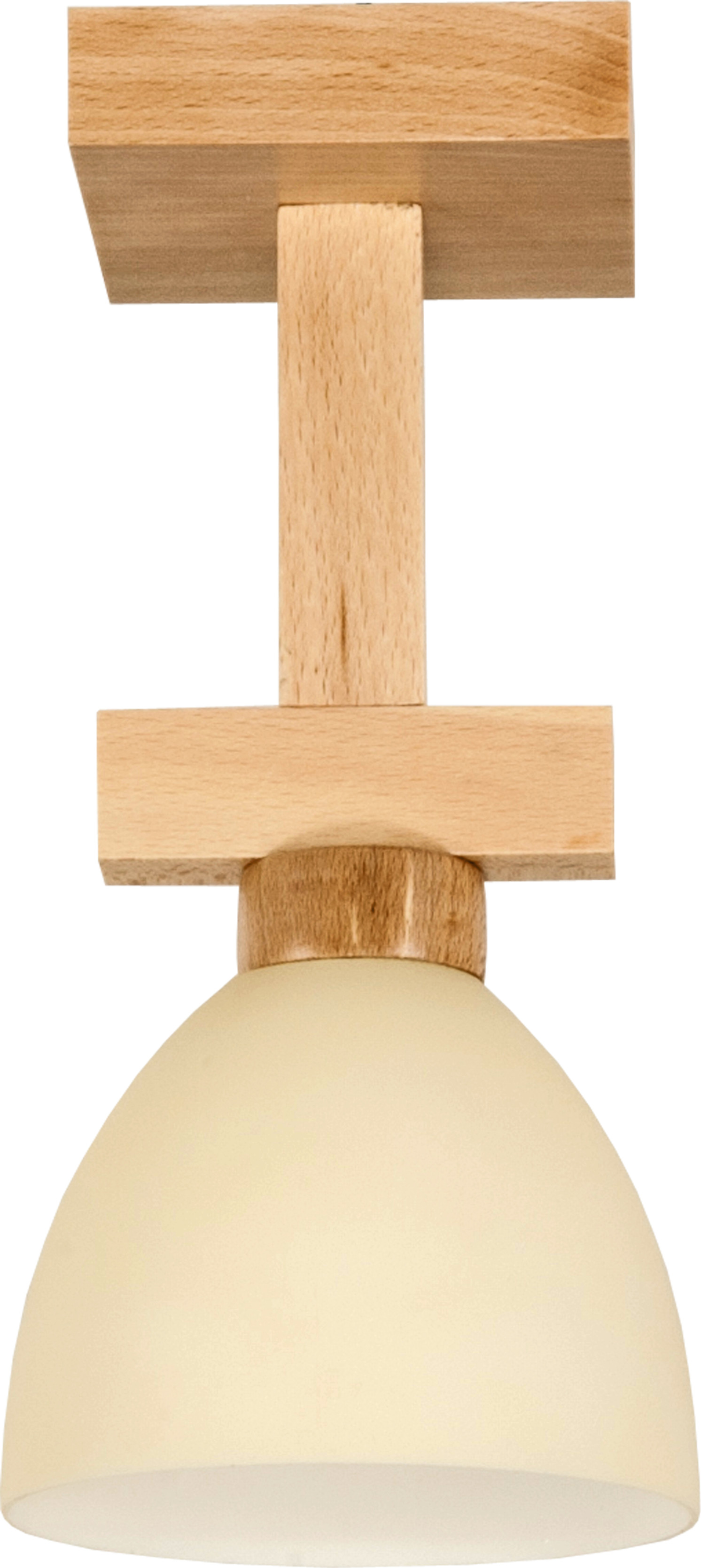 Lampa sufitowa pojedyncza drewniana EDYLIT 1xE27 ADELA NATURAL II 12-055