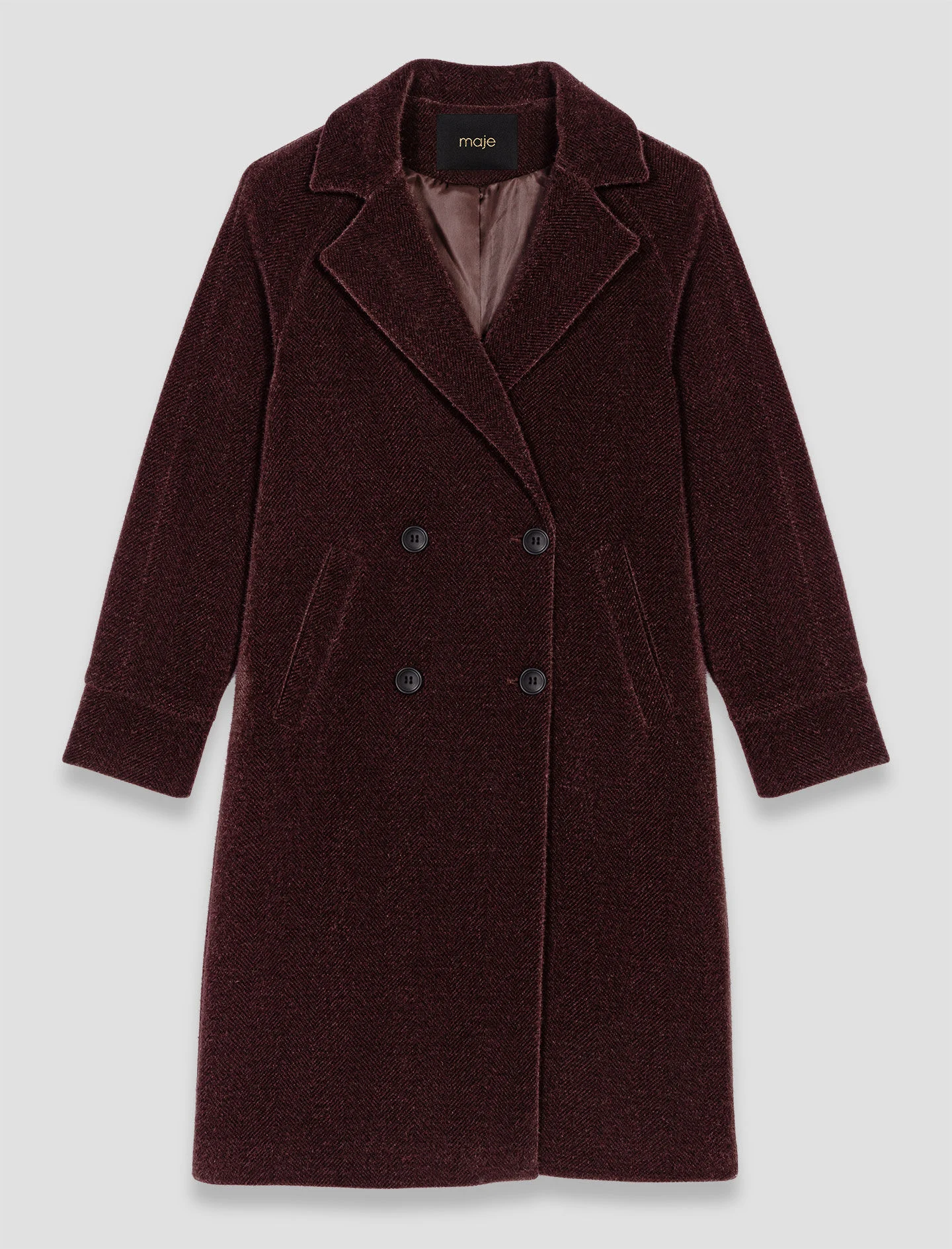 Manteau droit mi-long