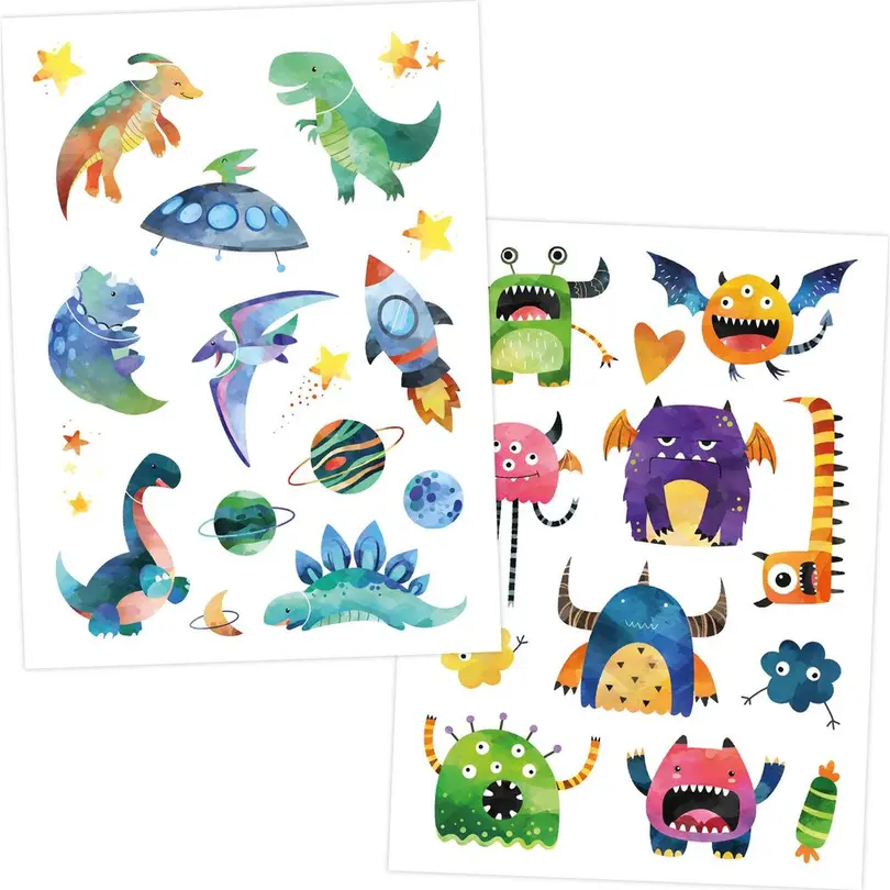 Sticker 6er-Set Metallic Tattoos