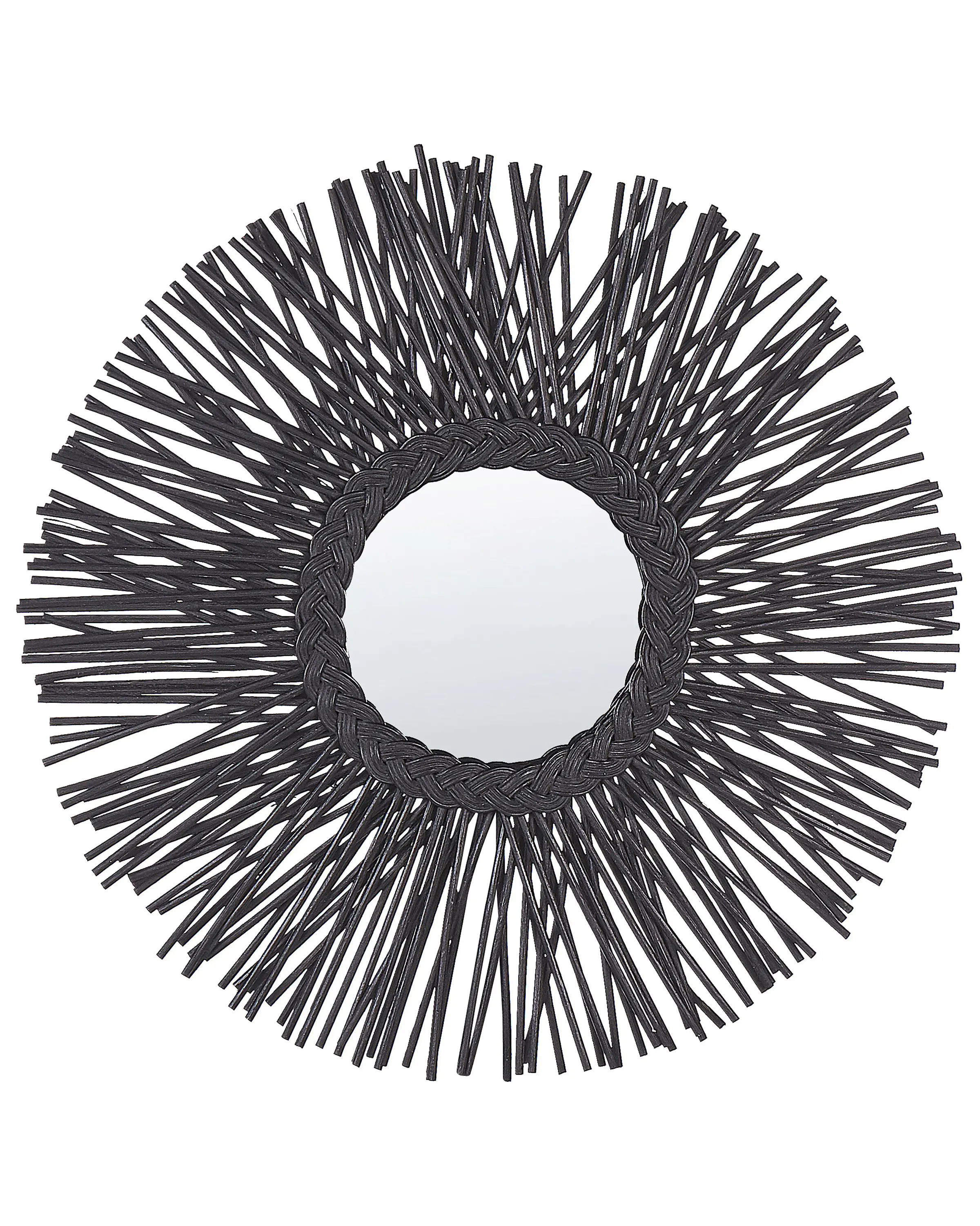 Wall Mirror KALASIN 60 cm 60 cm Rattan Black