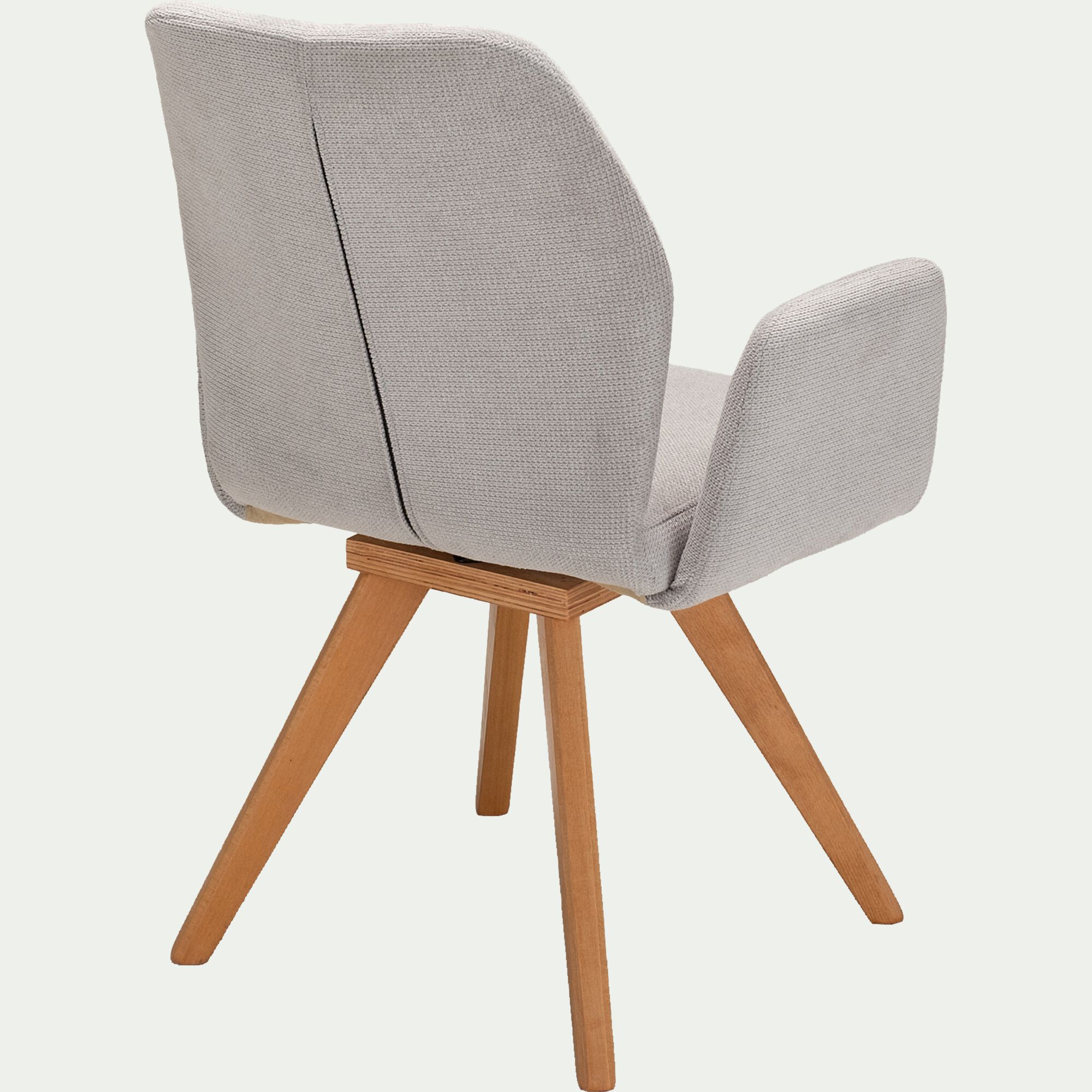 ROYANA - Chaise en tissu avec accoudoirs - gris clair