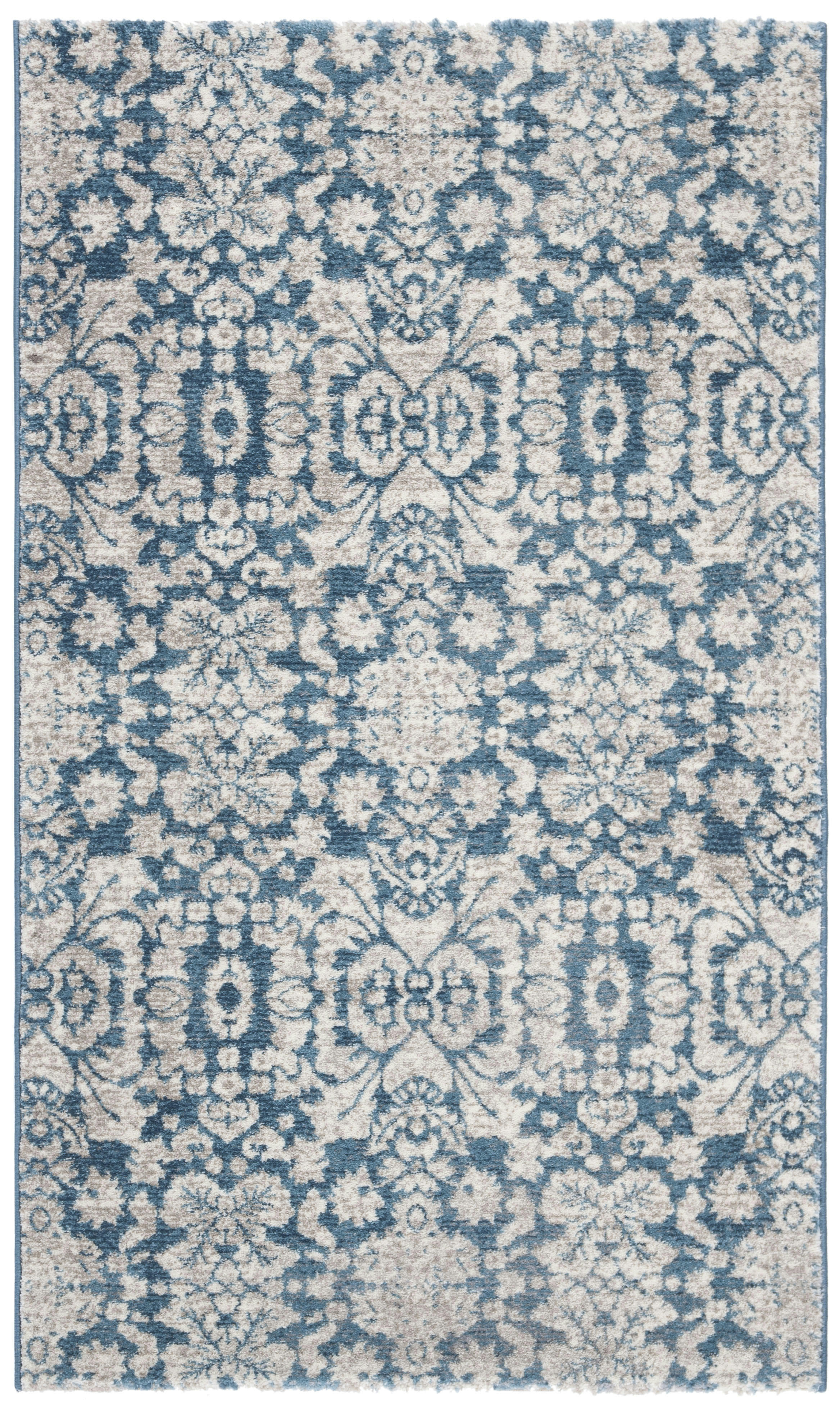 SOFIA - Tapis de salon interieur en bleu & beige, 122 x 170 cm