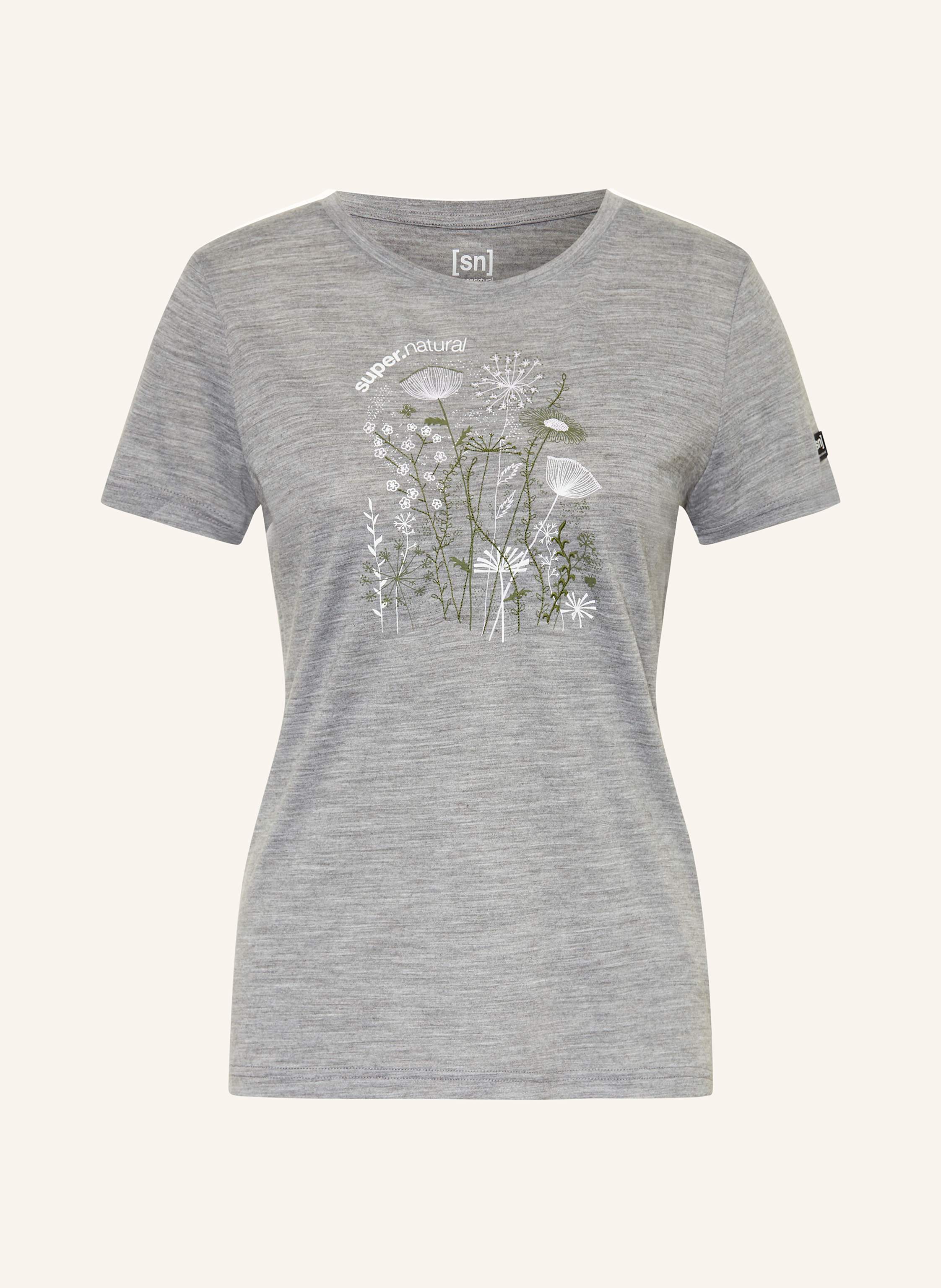 super.natural Funktionsshirt ROCK FLOWERS mit Merinowolle