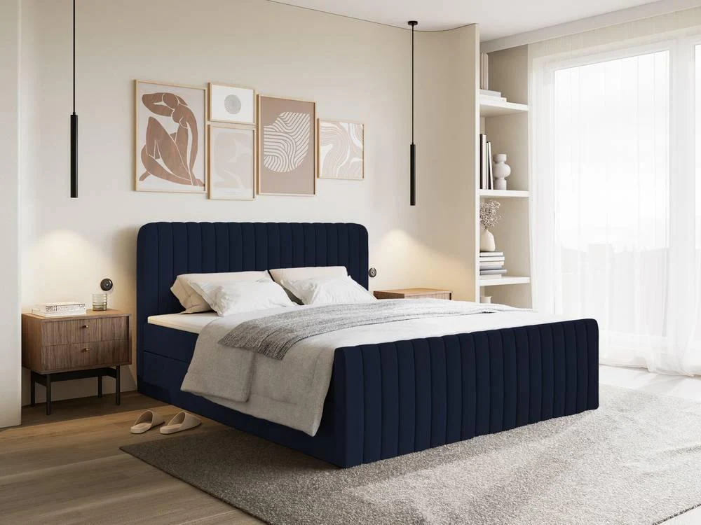 Boxspring Adrien velvet met opbergruimte 180x200