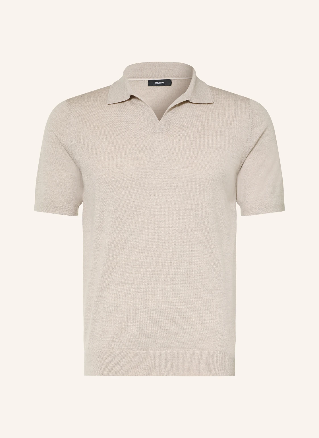 REISS Strick-Poloshirt DUCHIE aus Merinowolle