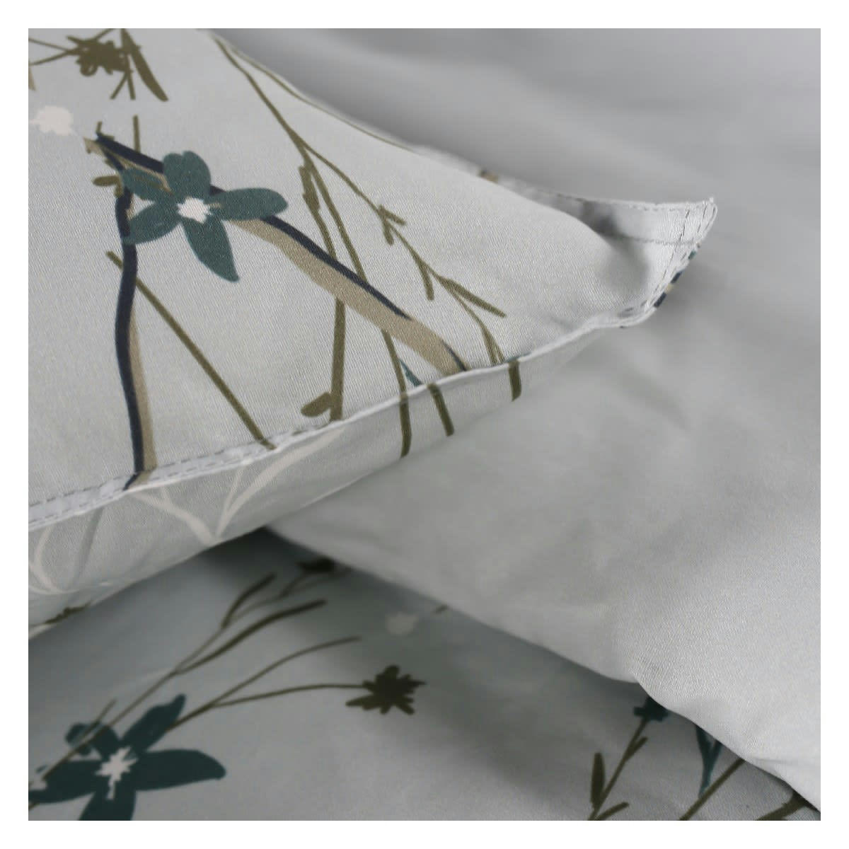 SUNSHINE SASHA - Parure de lit 2 personnes imprimé en Coton Vert 240x260 cm