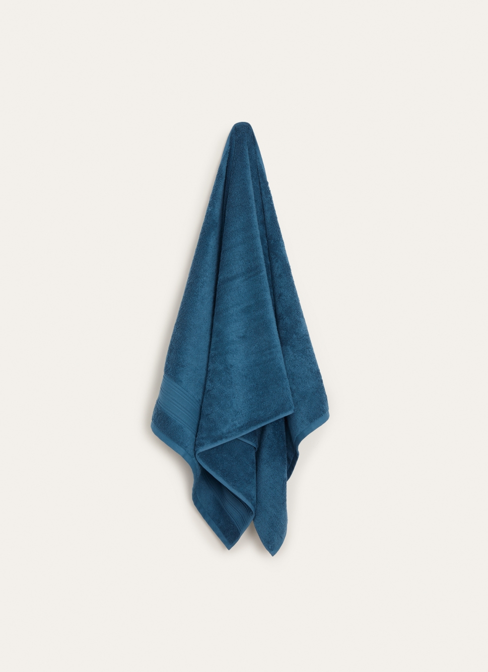 DRAP DE DOUCHE UNI EN COTON BIO BLEU