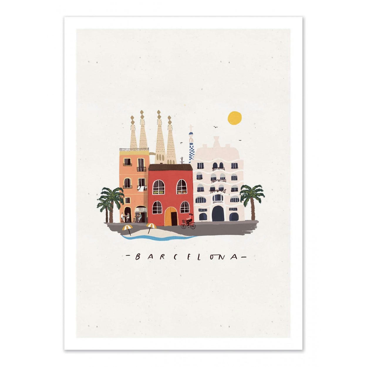 MAJA TOMLJANOVIC - BARCELONA - MAJA TOMLJANIC - Affiche d'art 30 x 40 cm