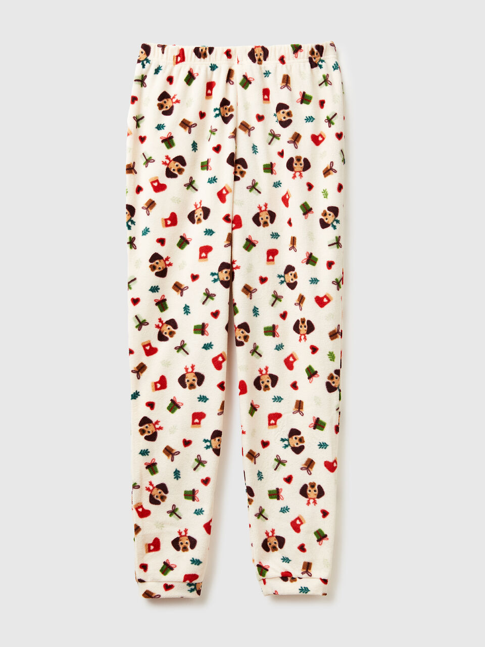 Fleece trousers with Christmas print