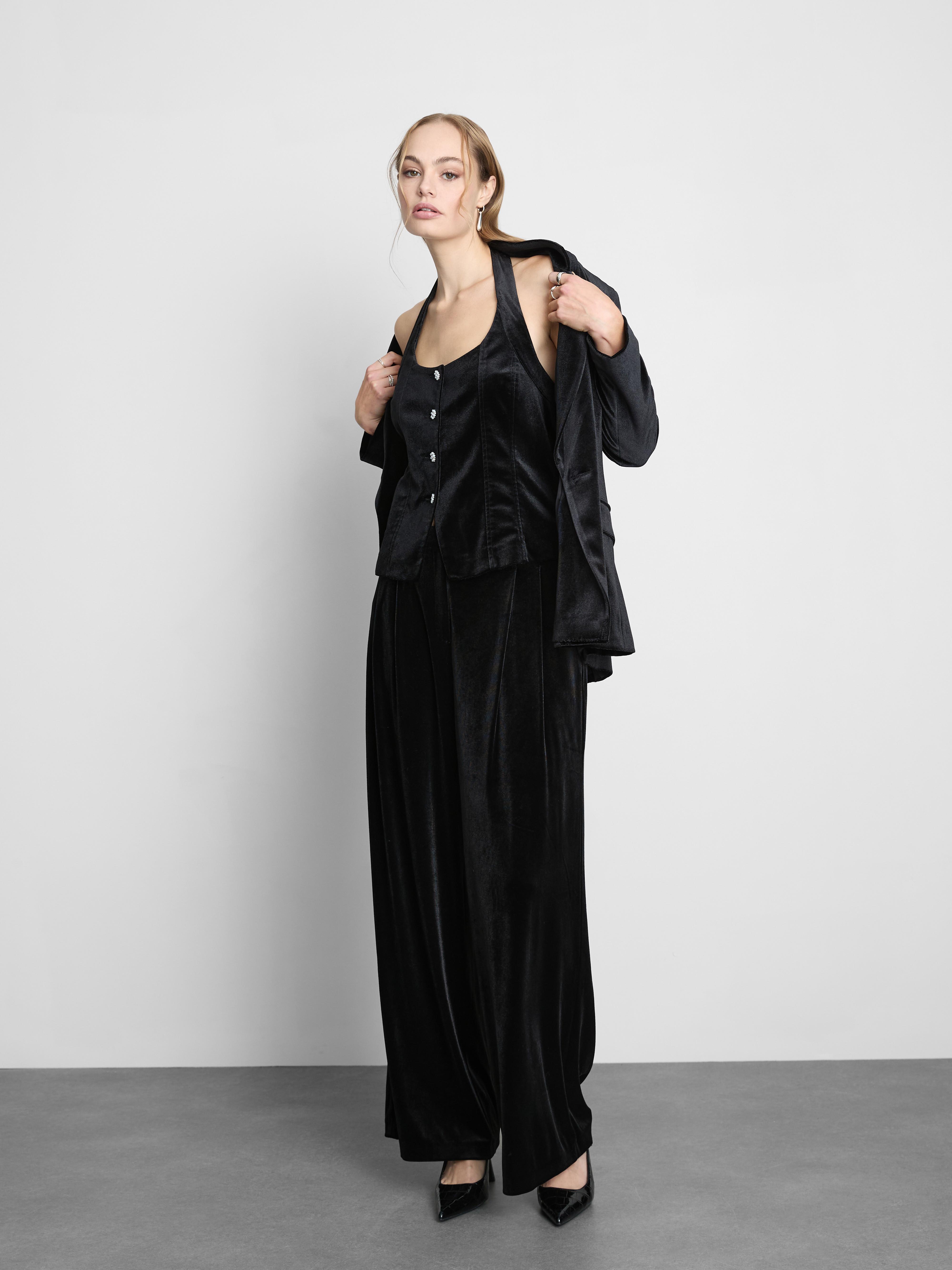 Velvet Halterneck Waistcoat