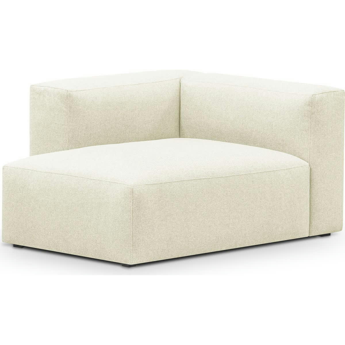 MODULO NEW - Méridienne d'angle à gauche modulable en tissu ivoire