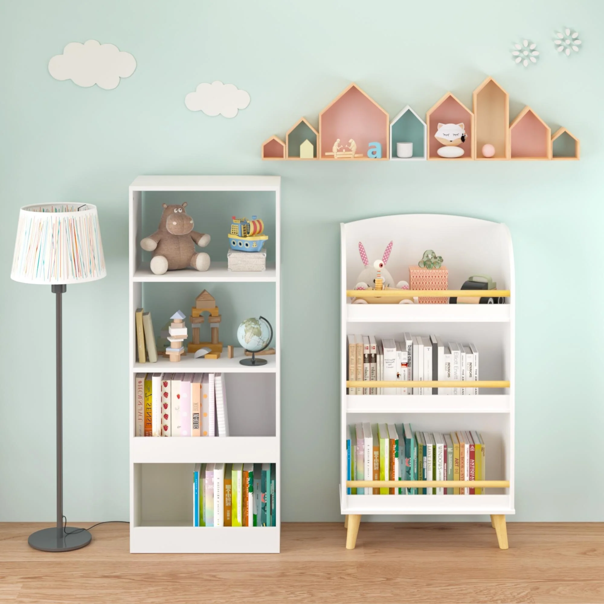 Kids Bookshelf, 4-Tier Bookcase