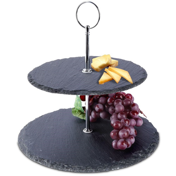 Patera 2-poziomowa kamienna 23 cm