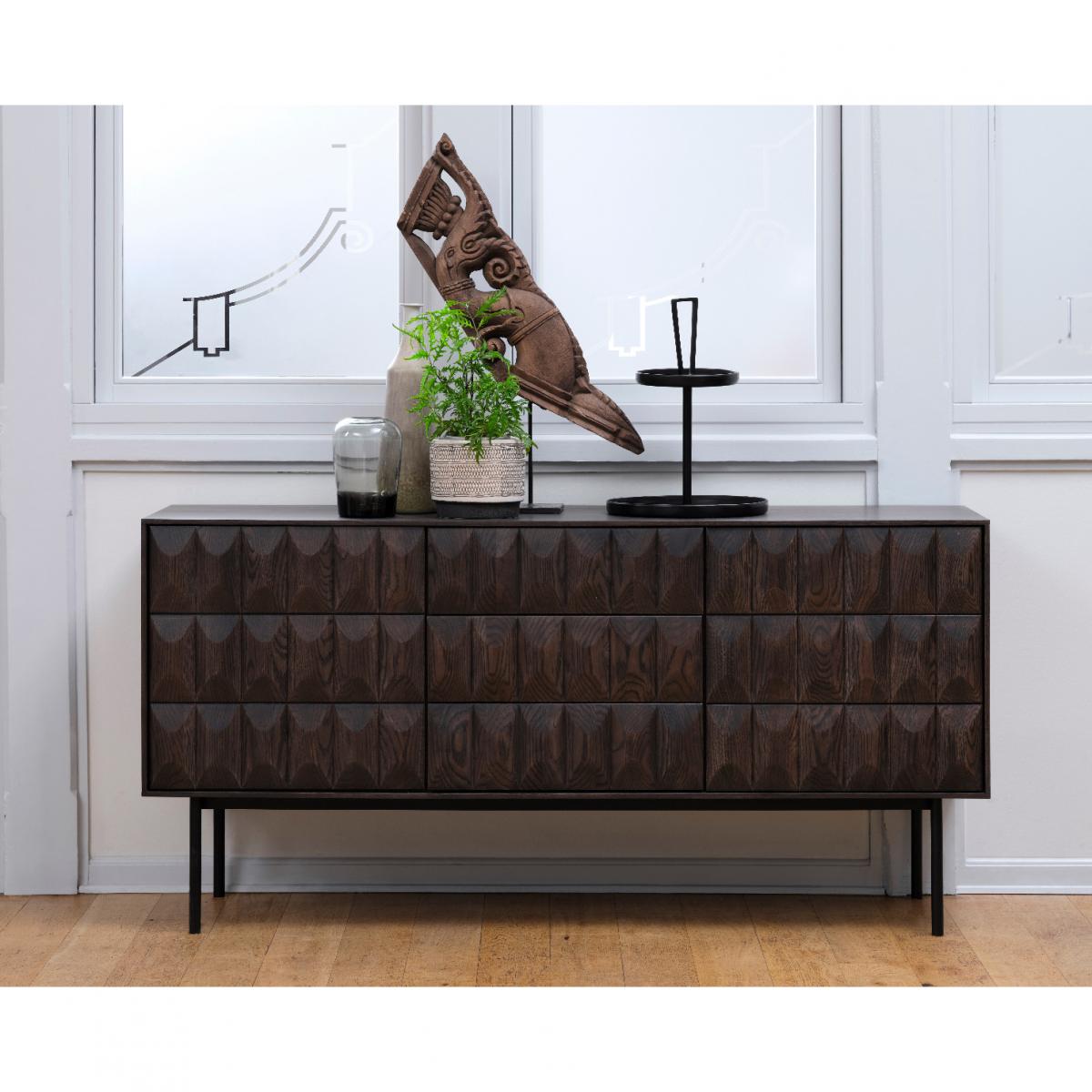 Nordic Home - Magnus eiken dressoir - 160 cm - espresso