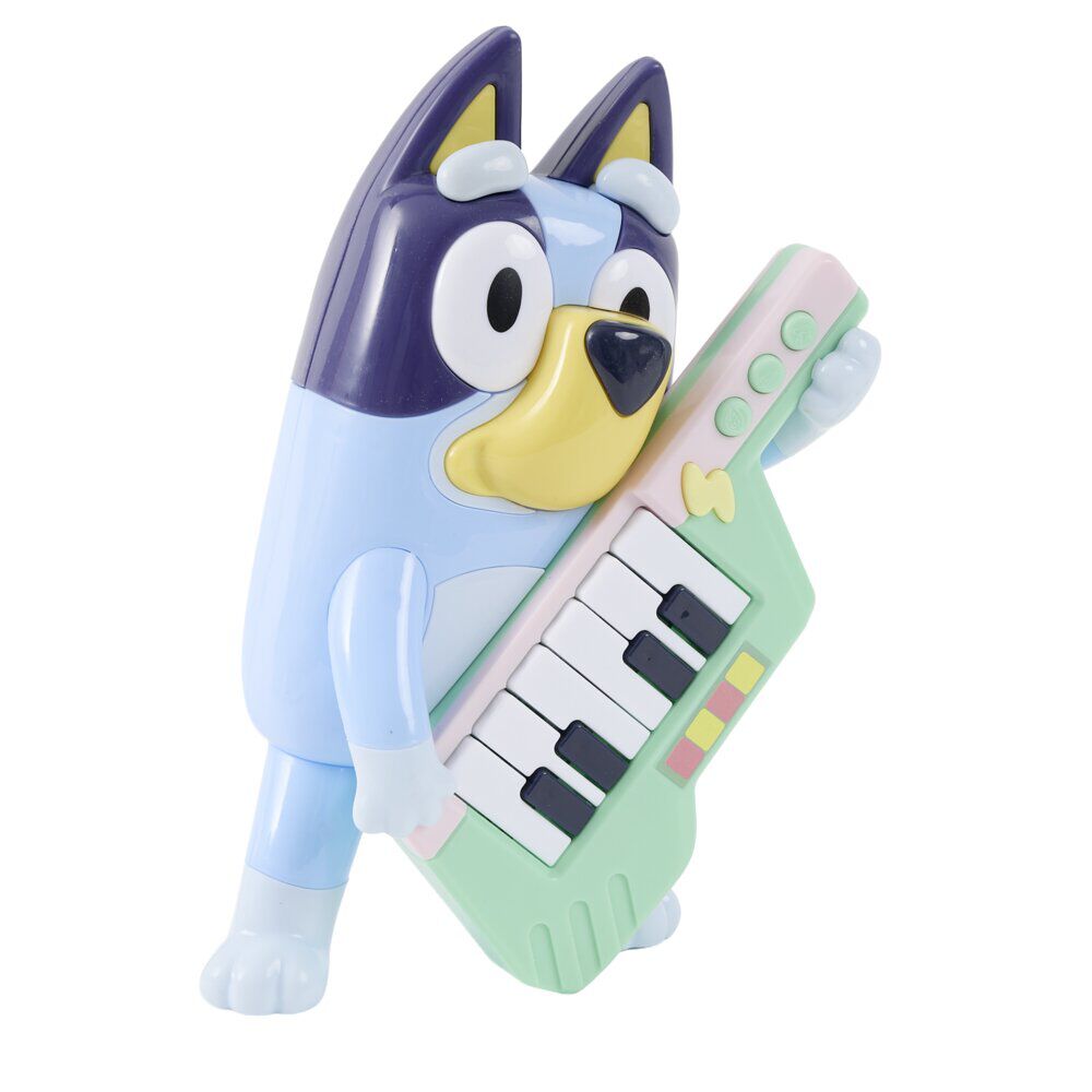 Figurine enfant Bluey avec synthétiseur son et lumière 20x10xH26cm