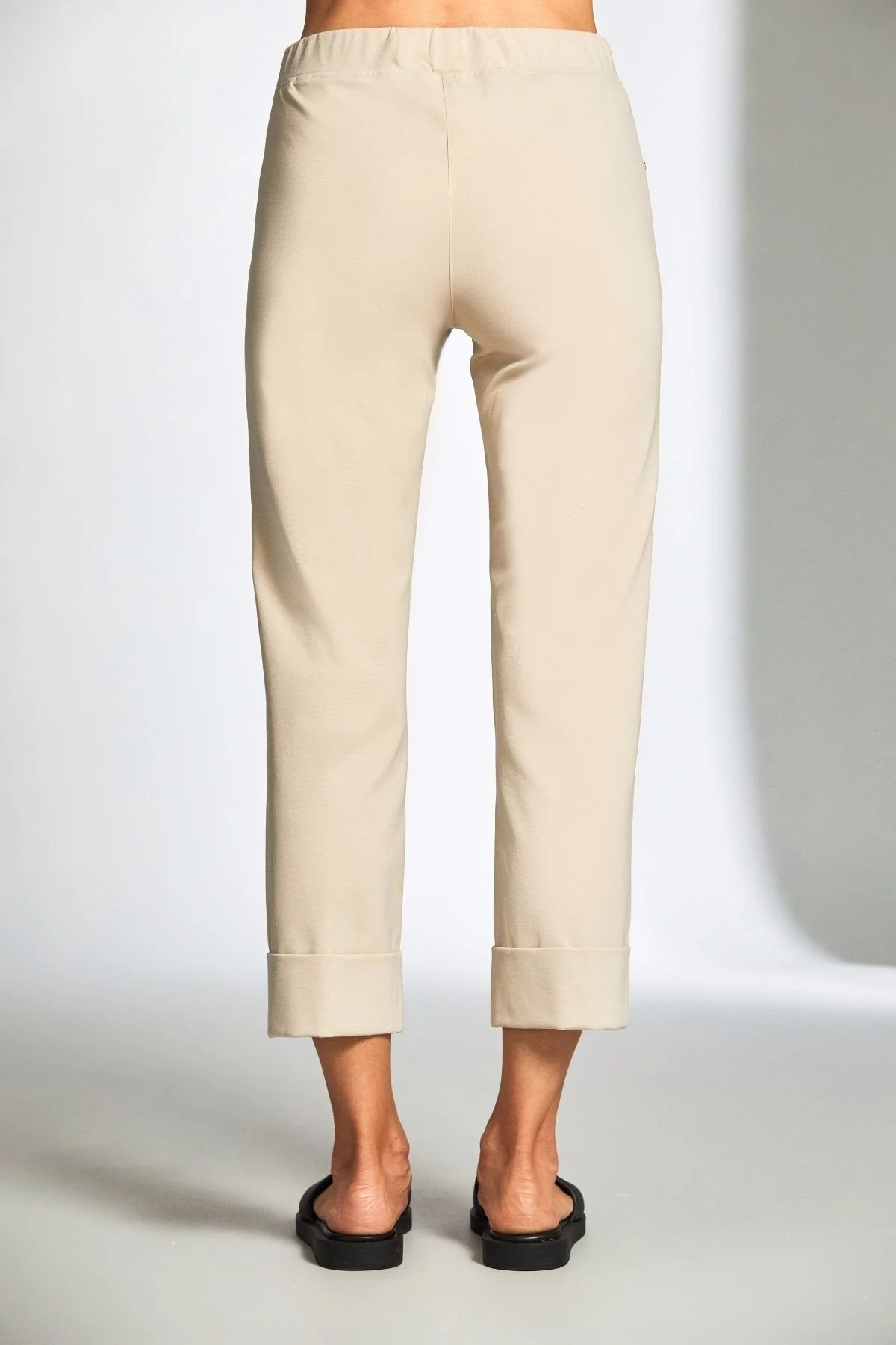 Ecru Turn Up Trousers