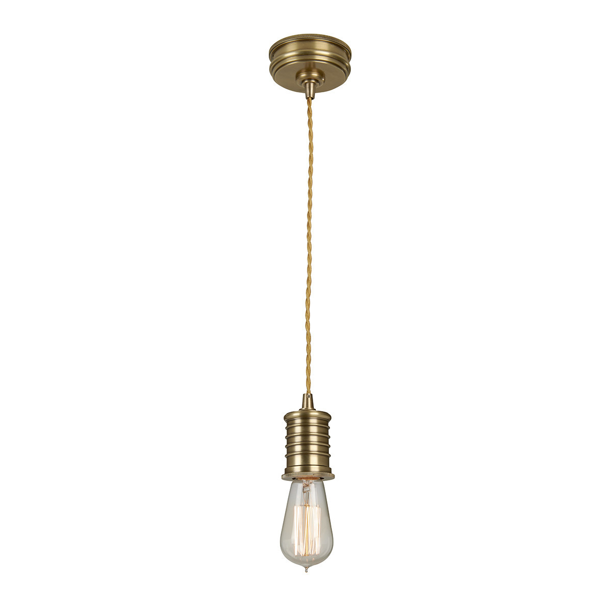 Lampa wisząca postarzany mosiądz Douille 1xE27x60W Elstead