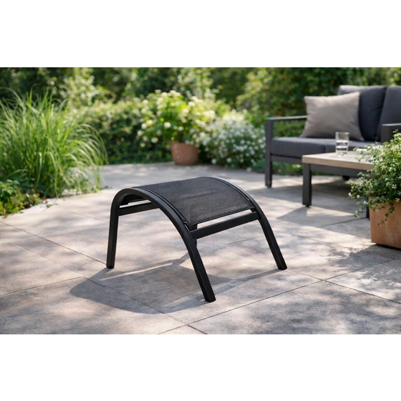 Hocker, »Lacona«, Textil-Bespannung, LxBxH: 68x48x40 cm, anthrazit