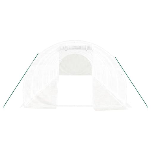 NNEVL Greenhouse with Steel Frame White 30 m&sup2; 10x3x2 m