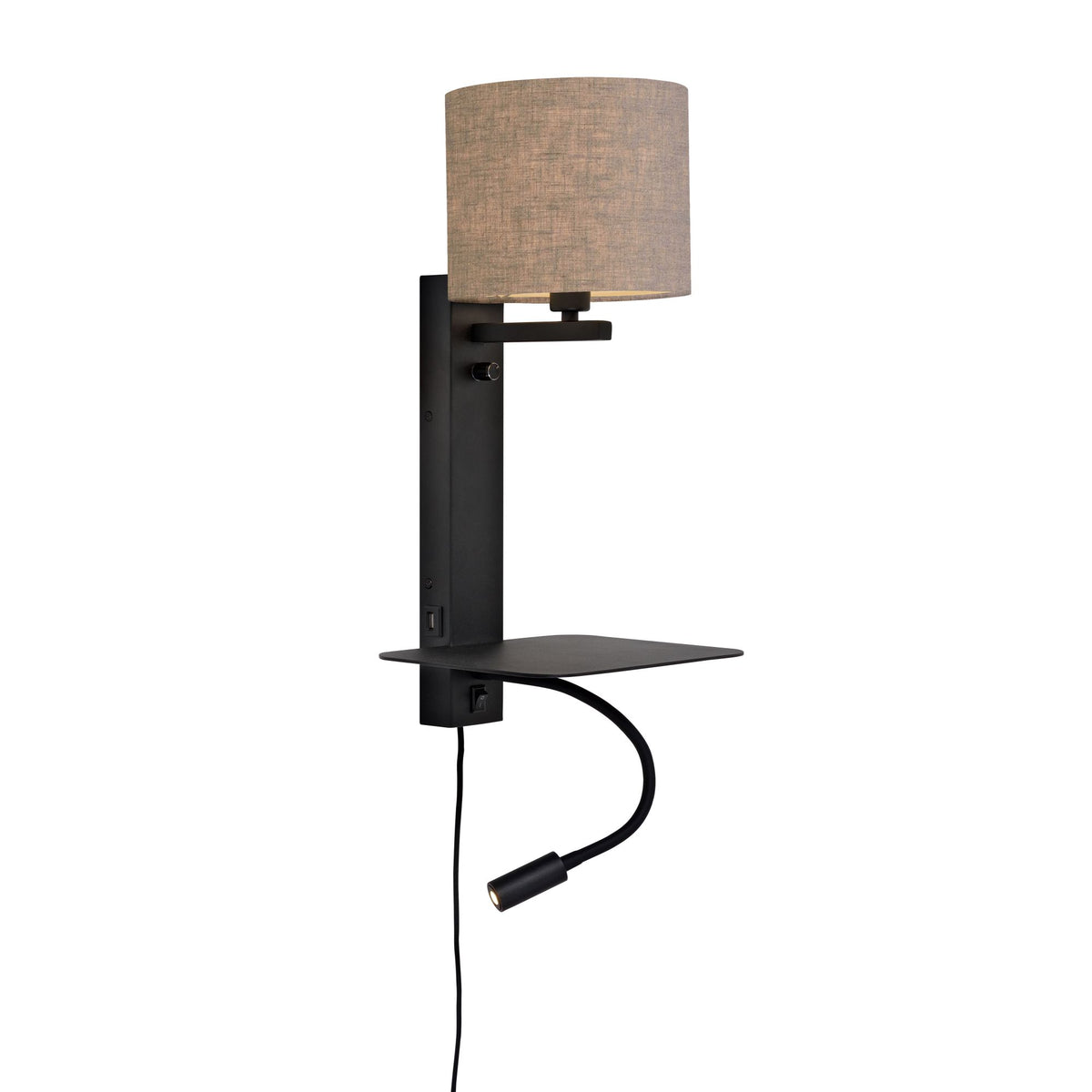 it's about RoMi wandlamp Florence - bruin - 24x22x52cm