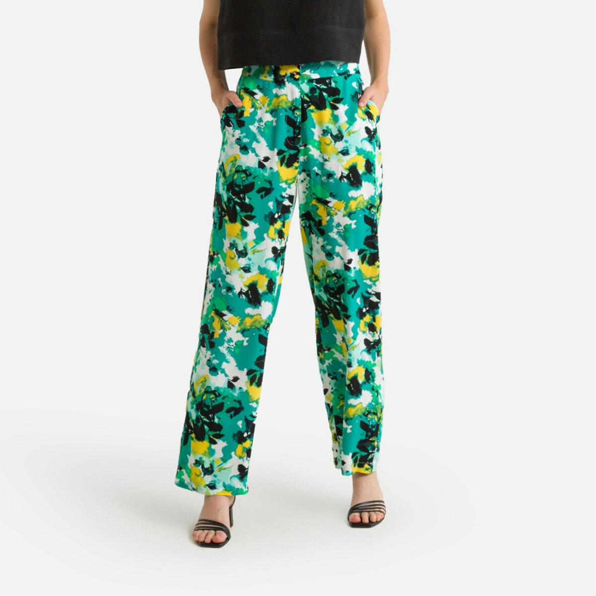 Pantalon large imprimé
