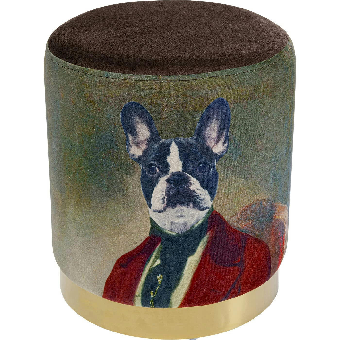 CHERRY - Tabouret Cherry monsieur chien laiton Kare Design
