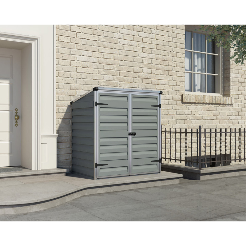 Abri pour poubelles en résine Voyager gris 1,39 x 0,9 x 1,46 m CANOPIA
