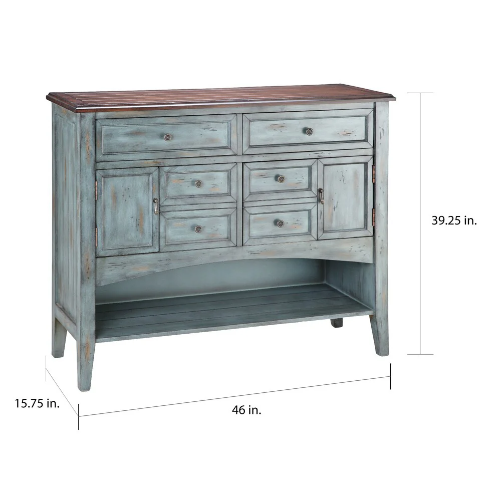 Elk Home Hartford Aged Blue Wood 46 Inch Wide Chest