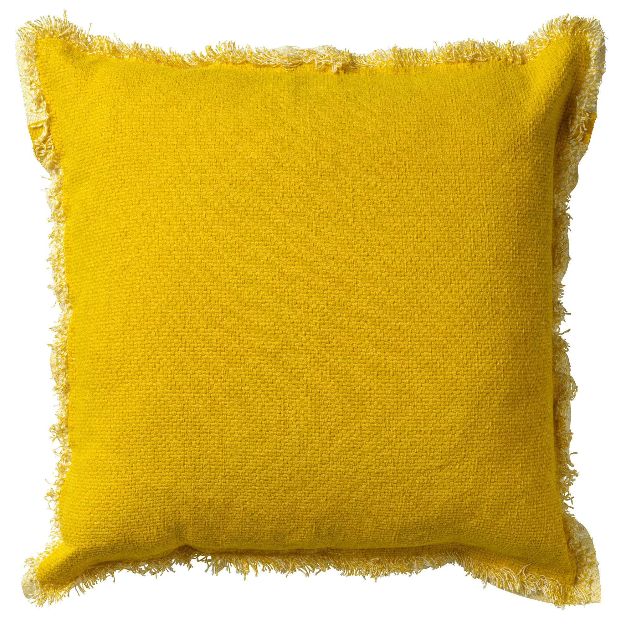 - Coussin - jaune en coton 60x60 cm uni