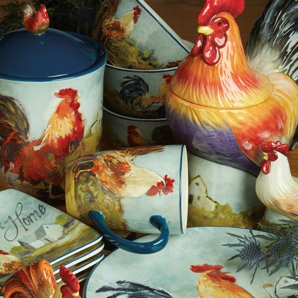 Certified International Rooster Meadow 192 oz. Deep Bowl - 11" Dia x 5.5"