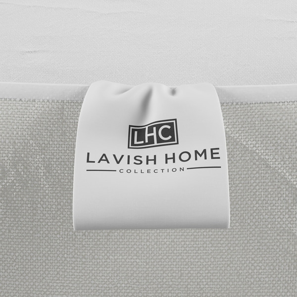 Padded Mattress Cover-100% Cotton Overstuffed Quilted Skirted Bed Protector Topper by Lavish Home - White