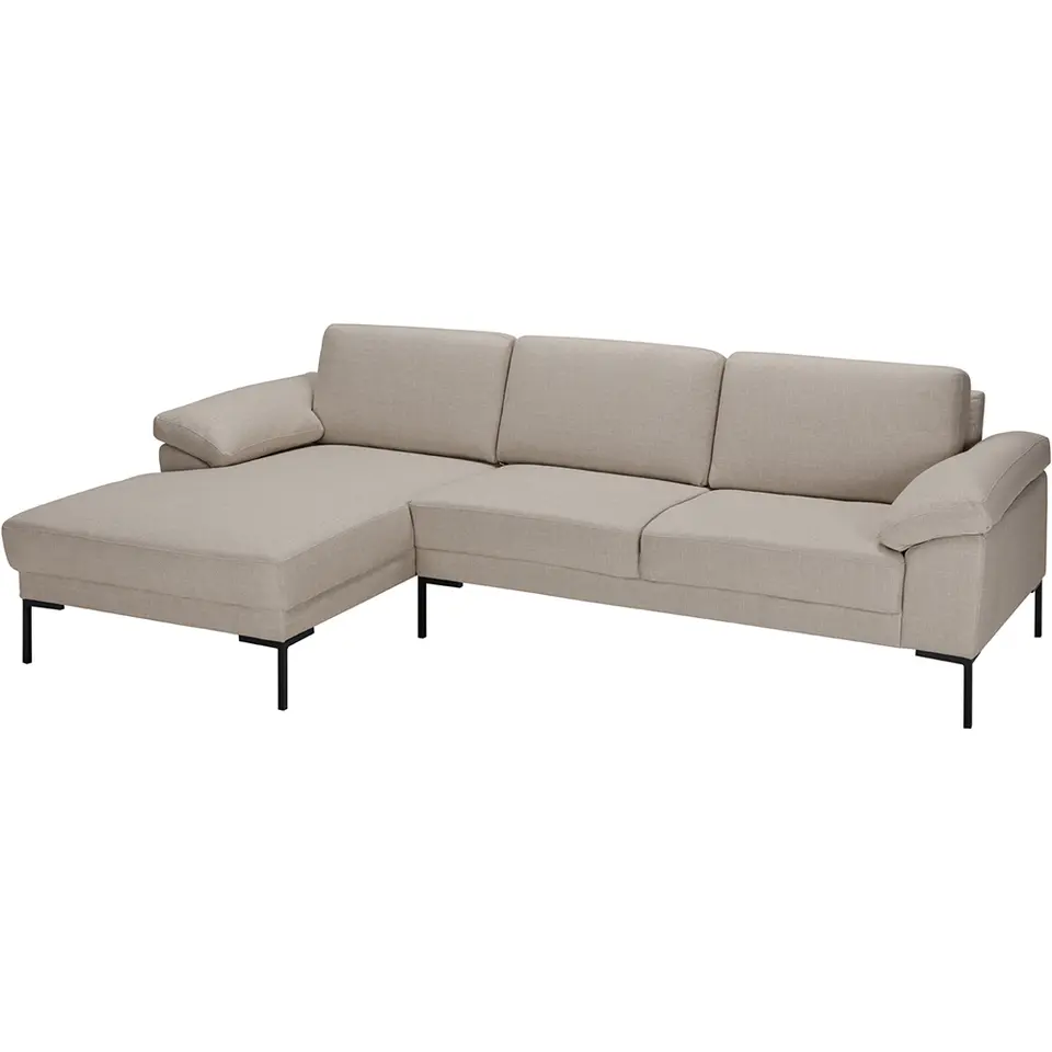 Bank Tom met chaise longue links - Basel - beige