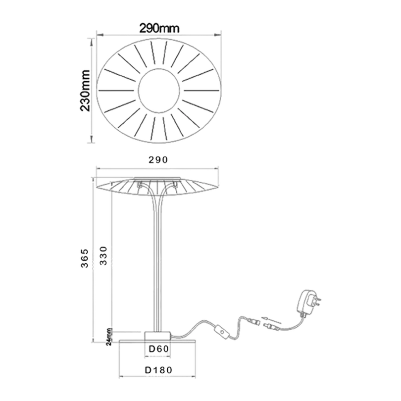 Tischleuchte Vela