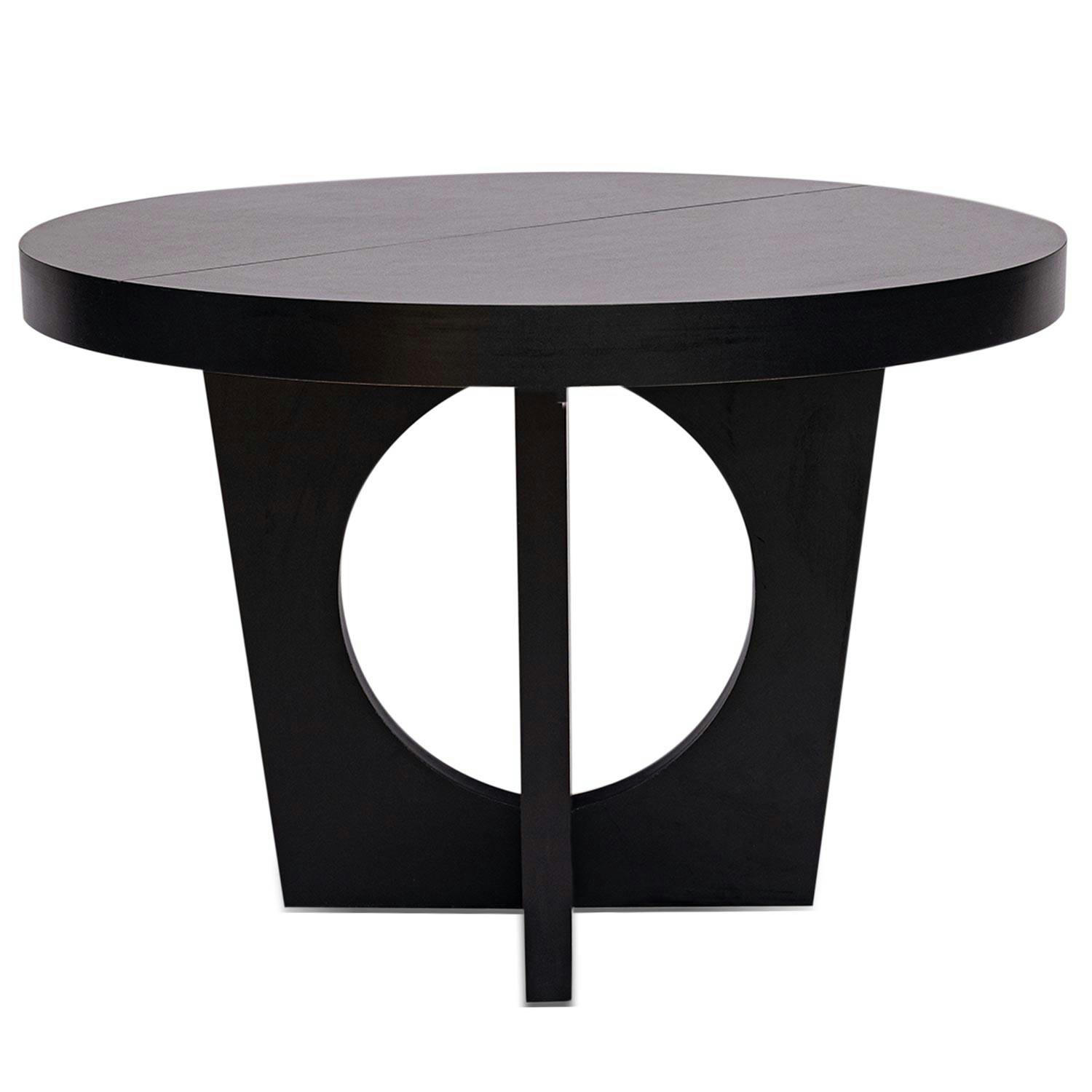KALIPSO - Table ronde extensible noir