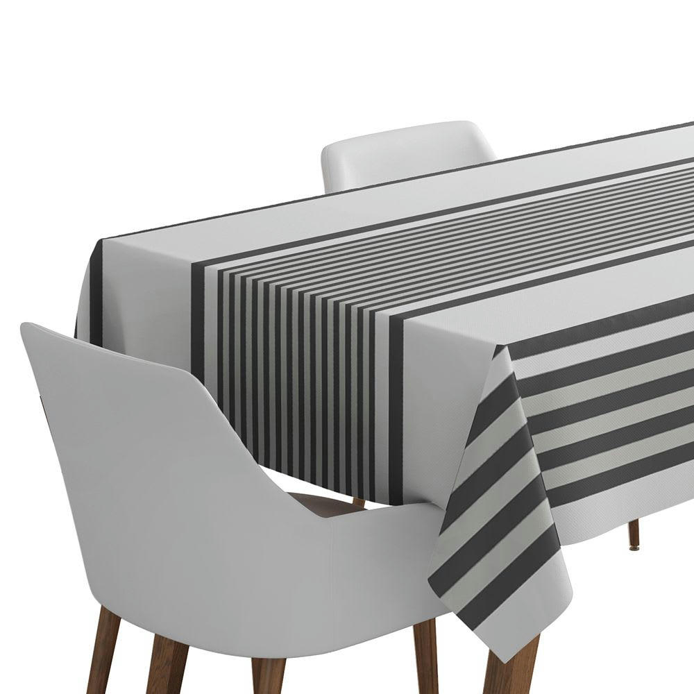 AINHOA - Nappe coton Noir 180x350 cm