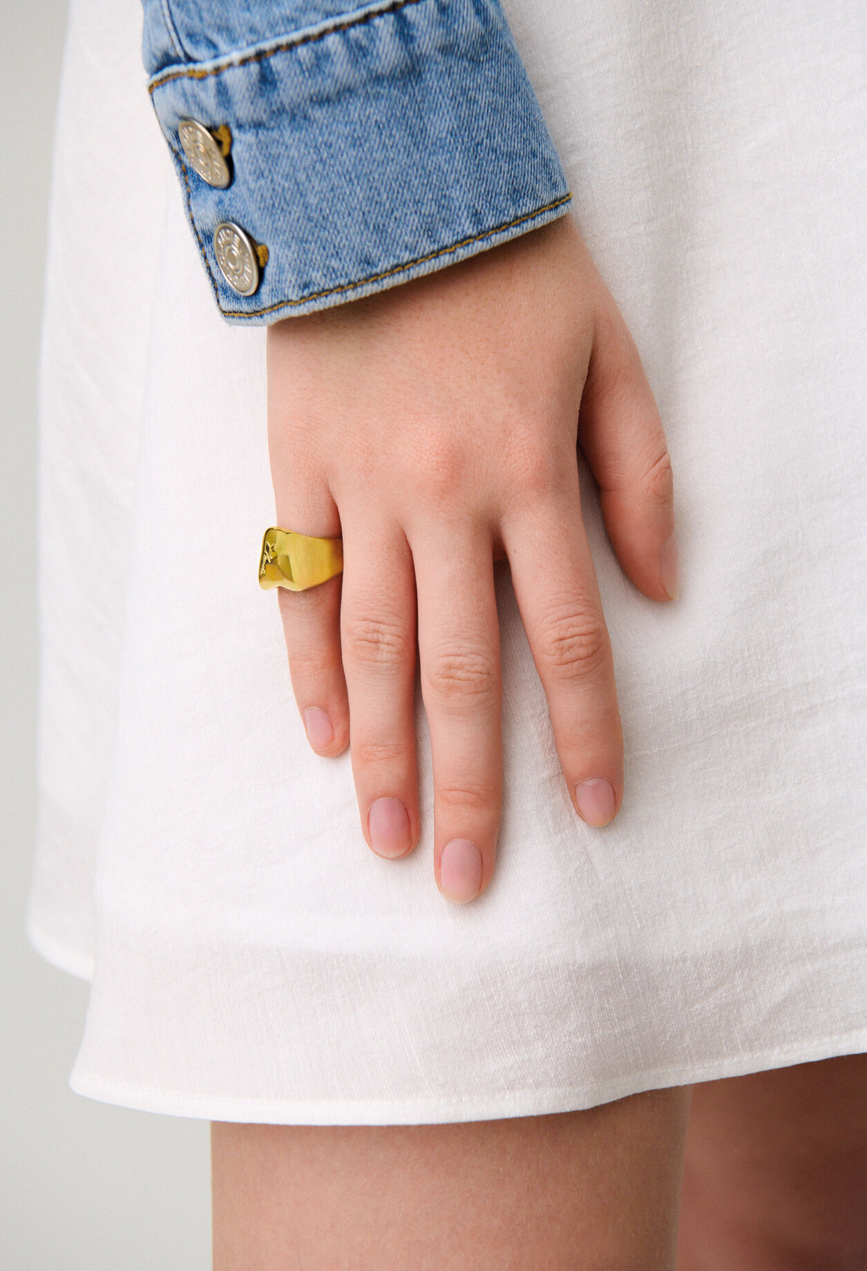 Bague chevalière coeur