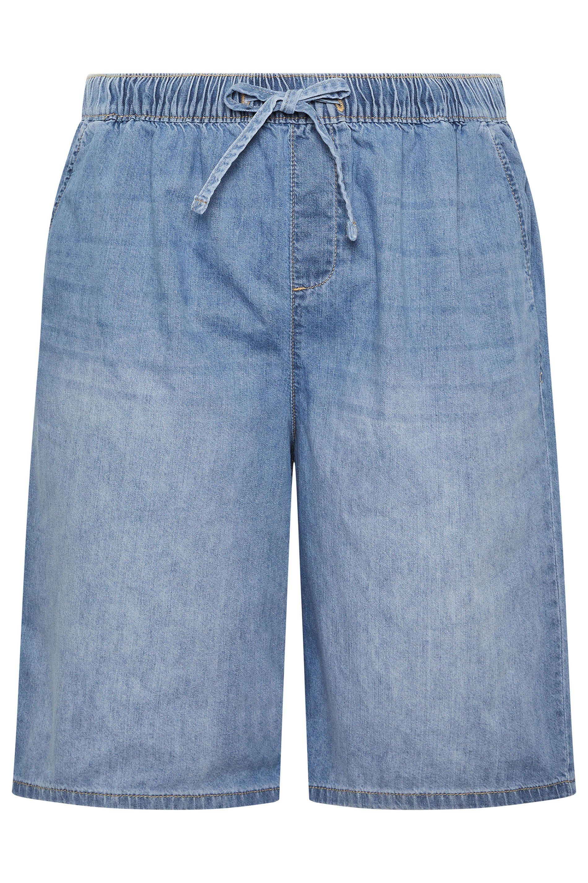 Yours Drawstring Denim Shorts